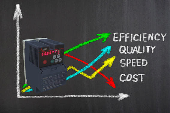 Convertisseurs de fréquence à coûts optimisés de Mitsubishi Electric