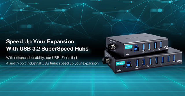 Moxa USB Hubs UPort 200A und UPort 400A