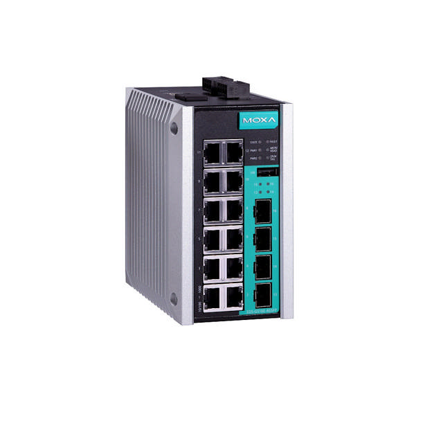 Moxa 16 Port Gigabit Ethernet Switch EDS-G516E-4GSFP