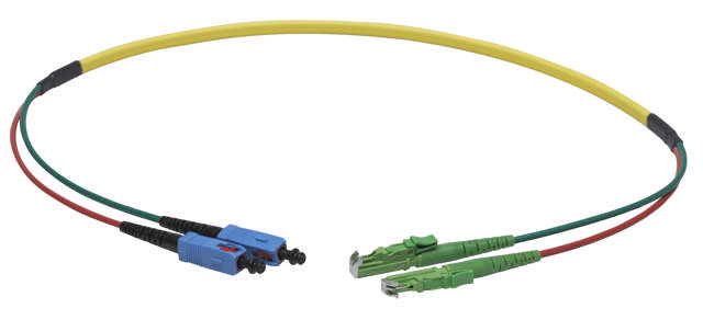 LWL-Kabel 9/125um dup. E2000APC-SC 2m