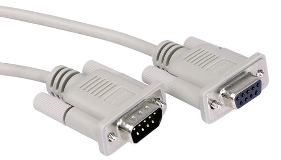 Seriell-Kabel RS232, 9 Polig, 6.0m